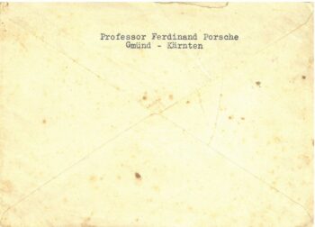 Porsche, Ferdinand - Autograph - „Oggauer … ein köstlicher Tropfen.“ – Bild 4
